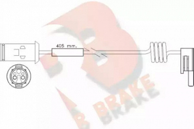 R BRAKE 610236rb -  Сигнализатор, износ тормозных колодок